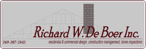 Richard W. De Boer Inc. Custom Design/Build Firm Southwest MI